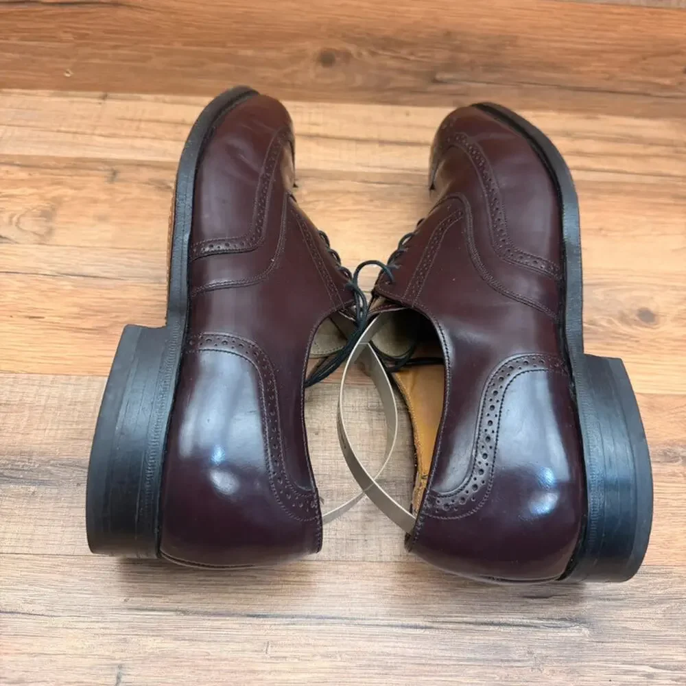 Johnston Murphy Optima Burgundy Men's 9D Brown Wingtip Oxford Shoes